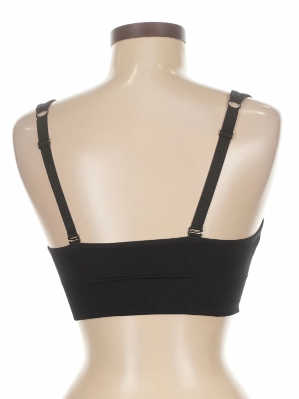PUMA Performance Seamless Sports Bra Black Sports Bra Silver Logo, Women’s Sz S - Picture 3 of 9